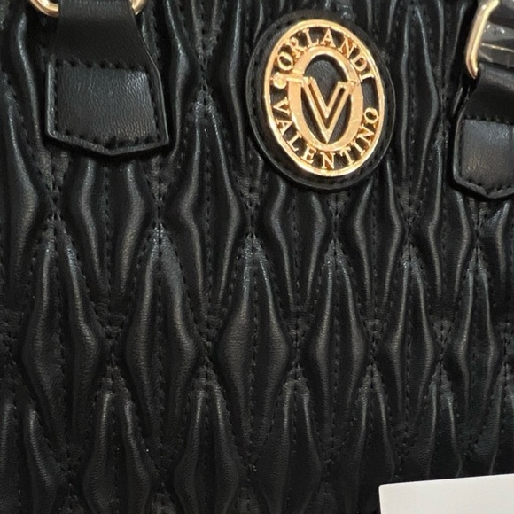 Valentino Orlandi Black Quilted Tote - Picture 6 of 11